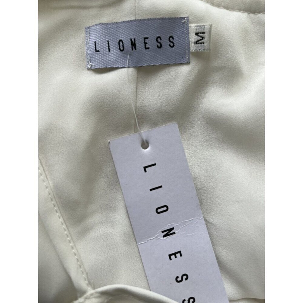 Lioness White Pleated Plunge Mini Dress M | Sold by Nasty Gal - Picture 4 of 10